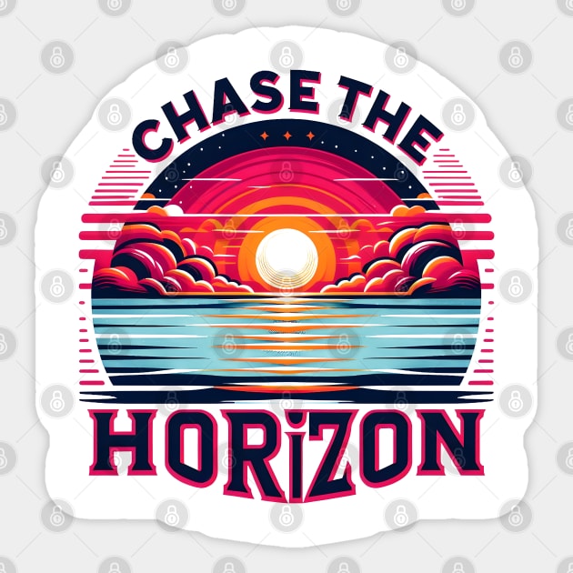 Chase the Horizon Sticker by MakerMind8.2